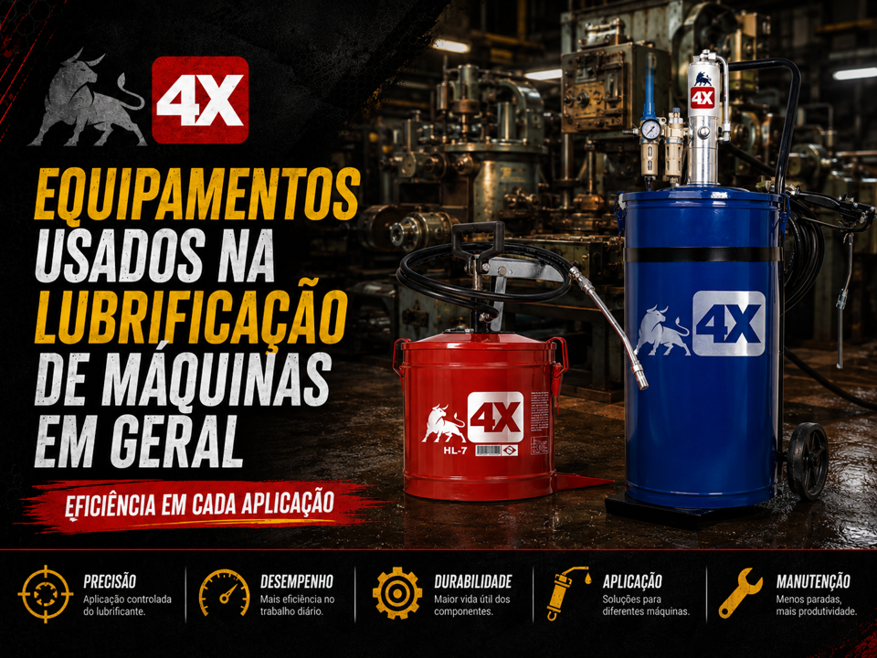 Equipamentos usados na lubrificação de máquinas em geral